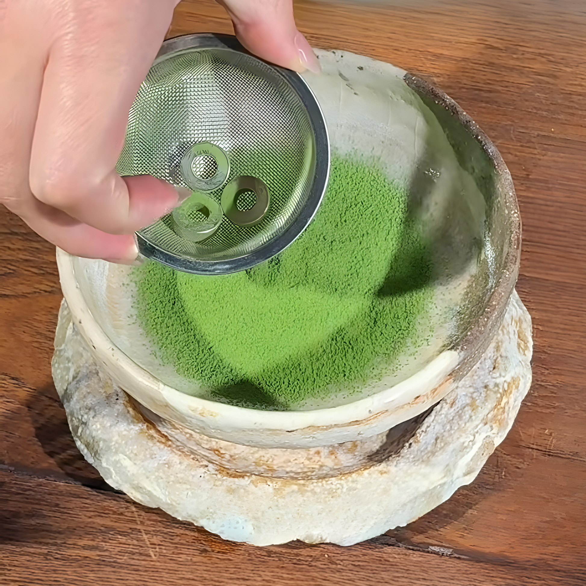 Kondo-san’s Matcha Sifter Tin for lumpless ceremonial tea preparation