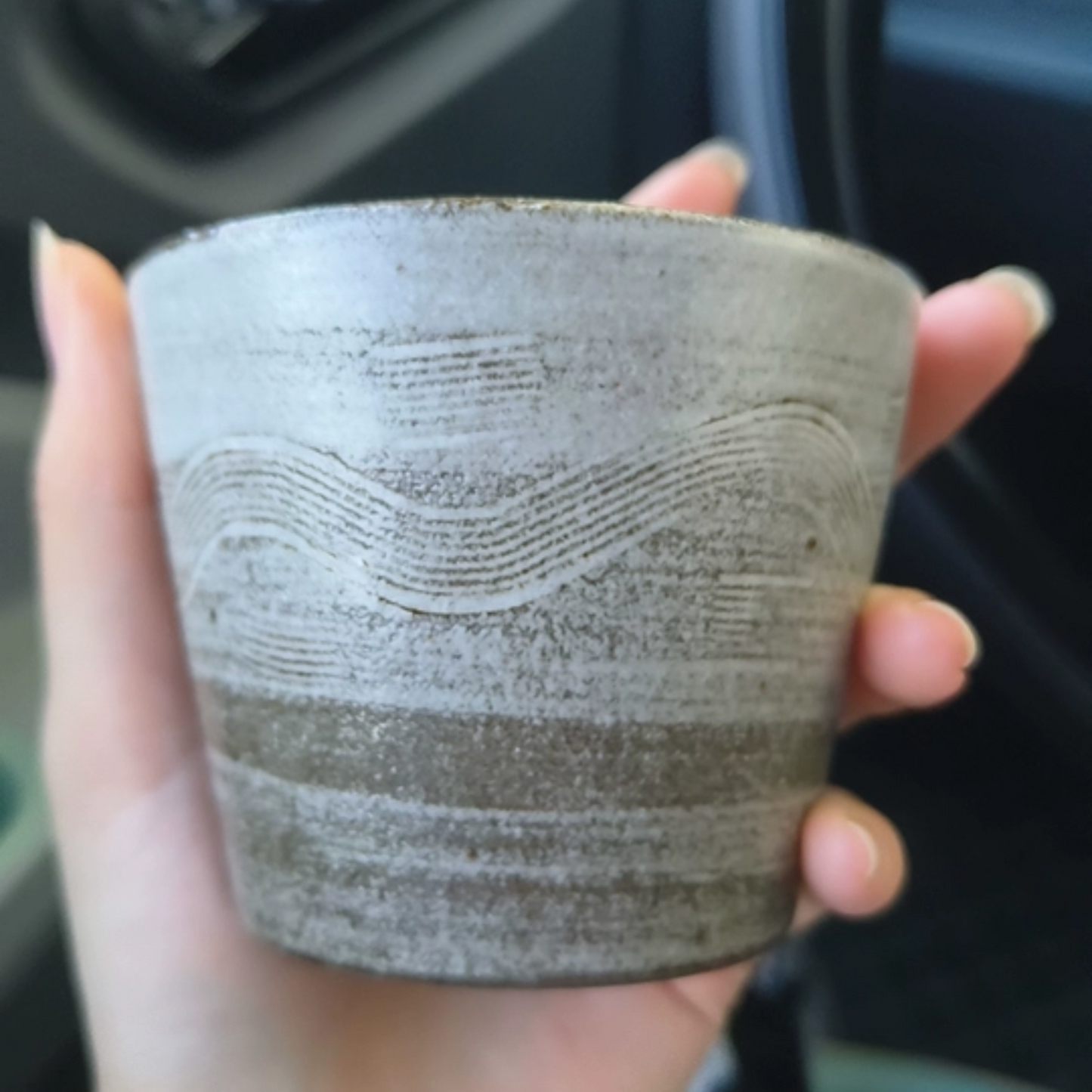 Hand Engraved Ceramic Cup