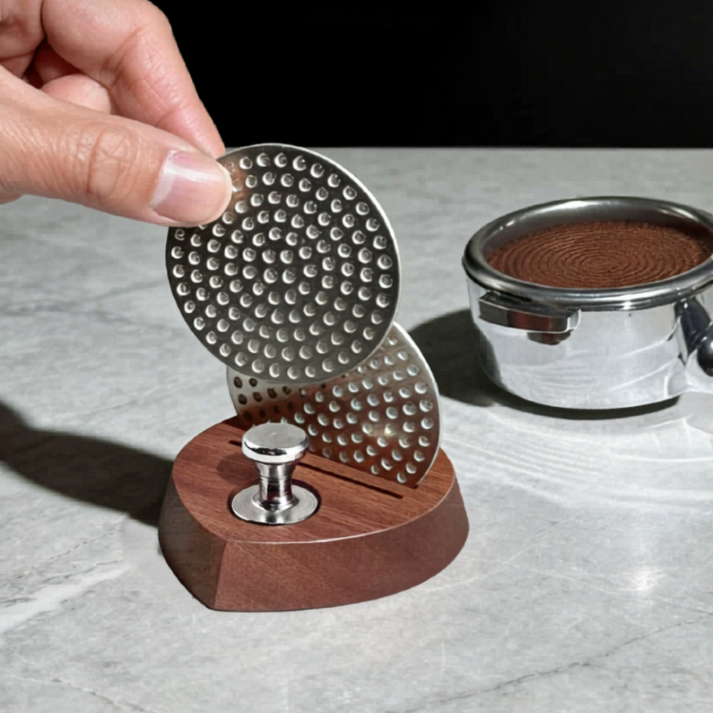 Espresso Puck Screen Magnet Holder Set