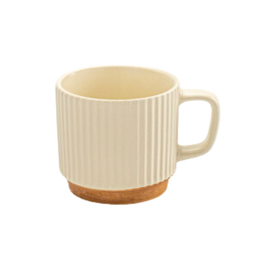 Ribbed Ceramic Mug
