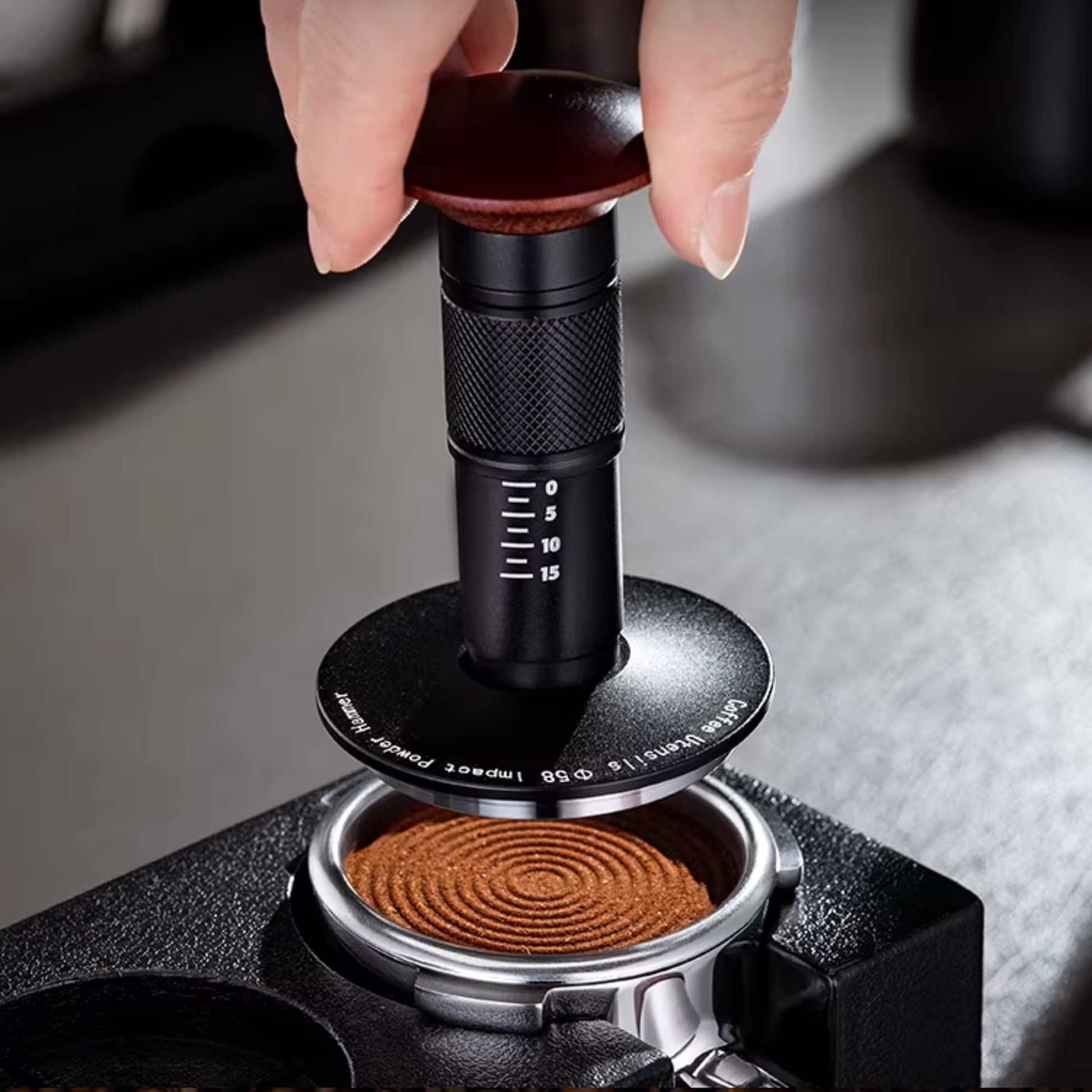 Adjustable espresso tamper for home baristas
