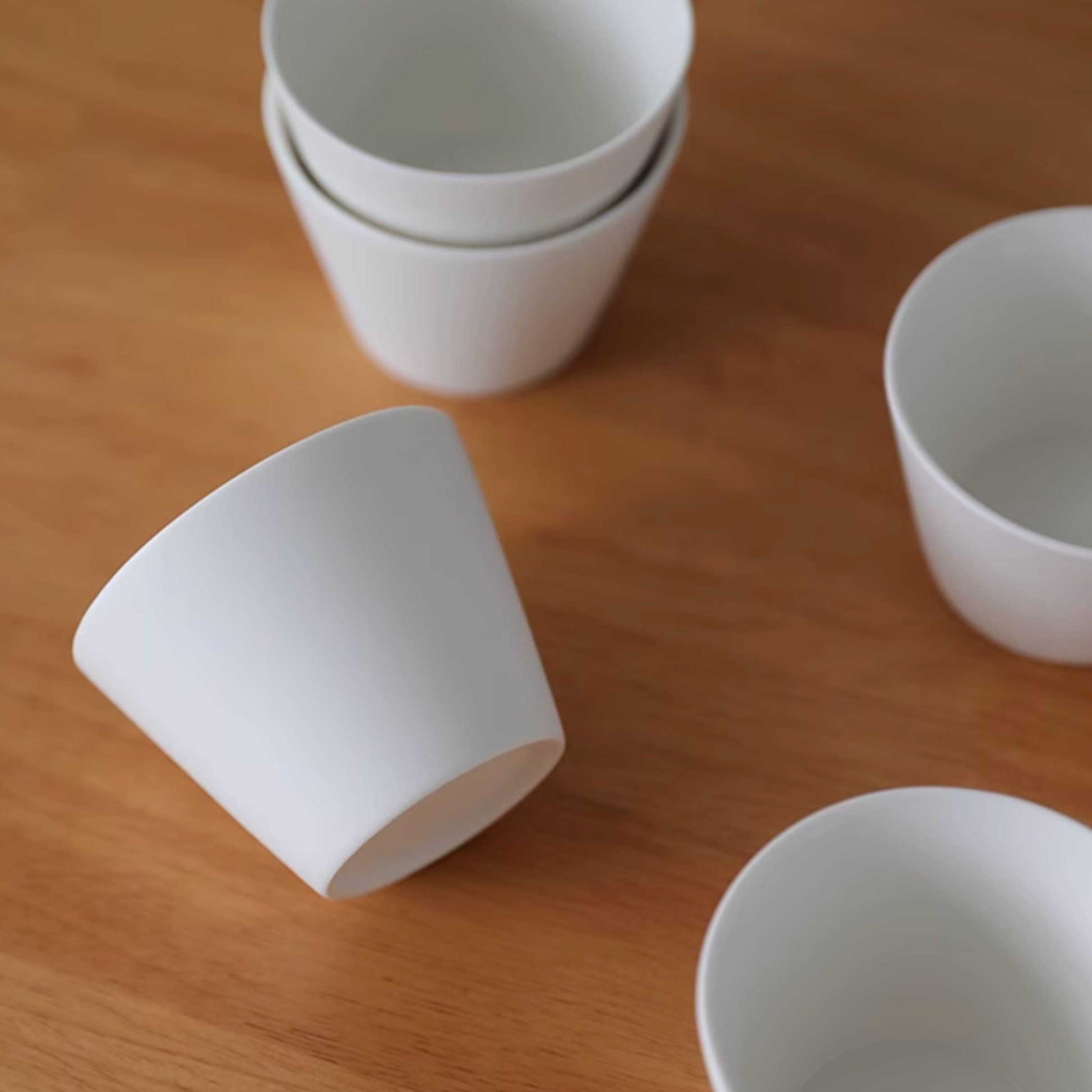 Canvas Latte Cup in matte ceramic, stackable design, perfect for latte art, available in 220 ml and 250 ml
