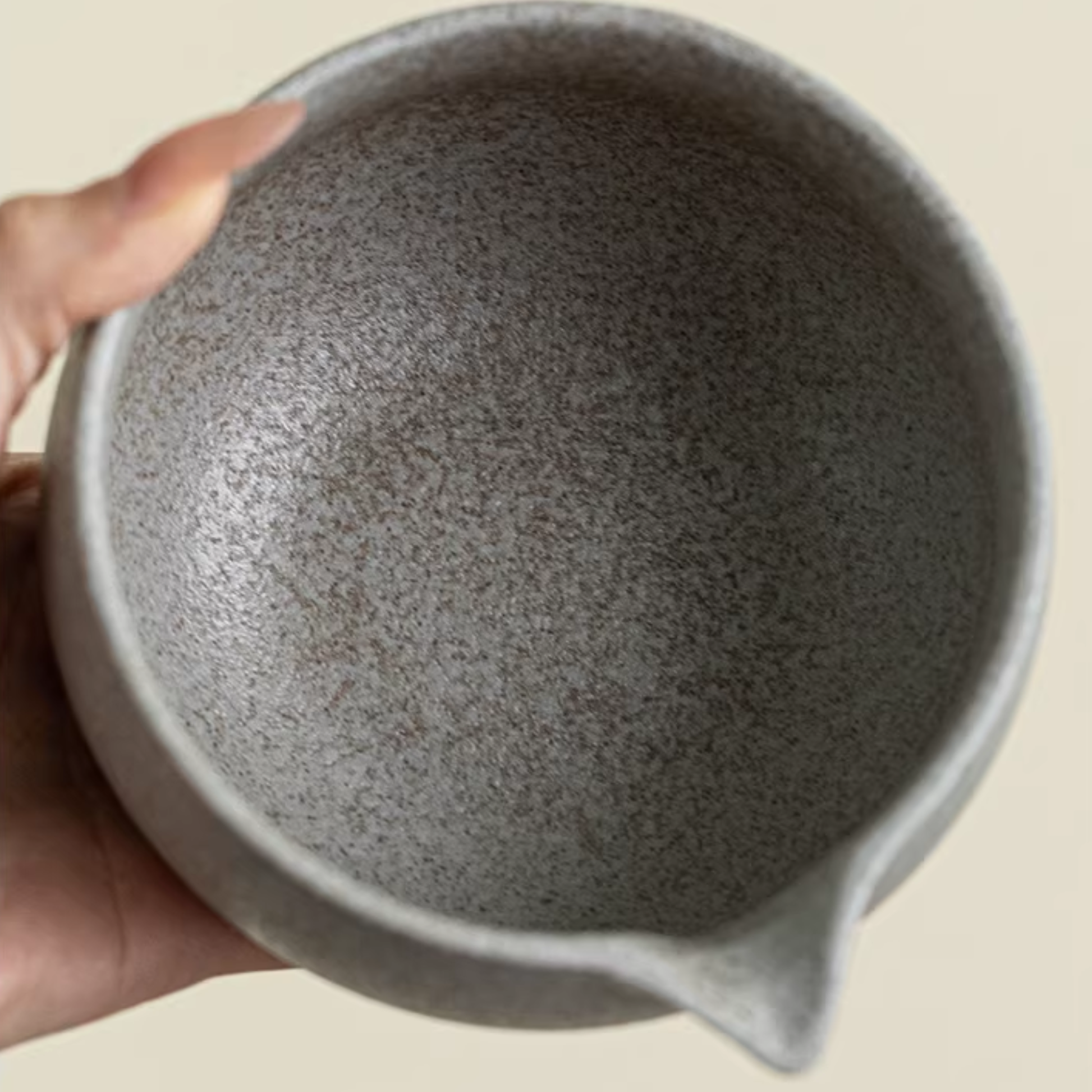 Stoneware Matcha Bowl With Spout | Kiln-Fired Japanese Matcha Ceremony Essentials