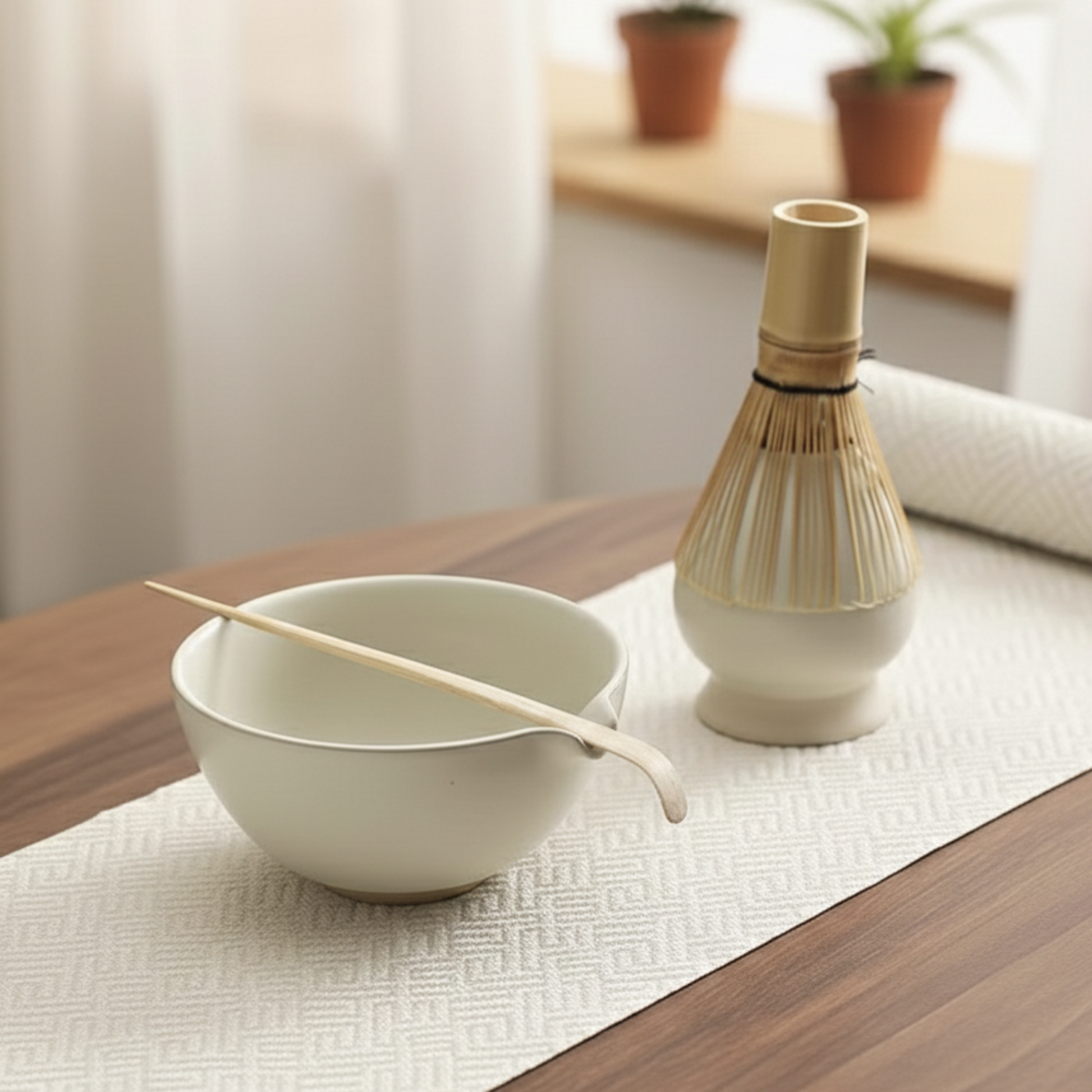 Matcha Tea Ceremony Starter Set | Ivory White Ceremonial Matcha Set