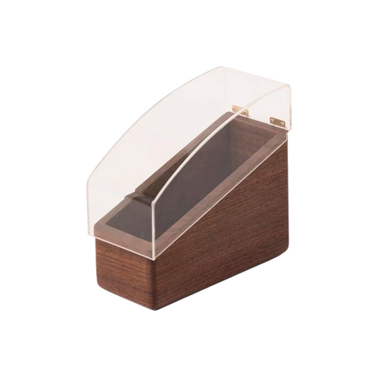 Walnut Wood Filter Paper Holder With Cover